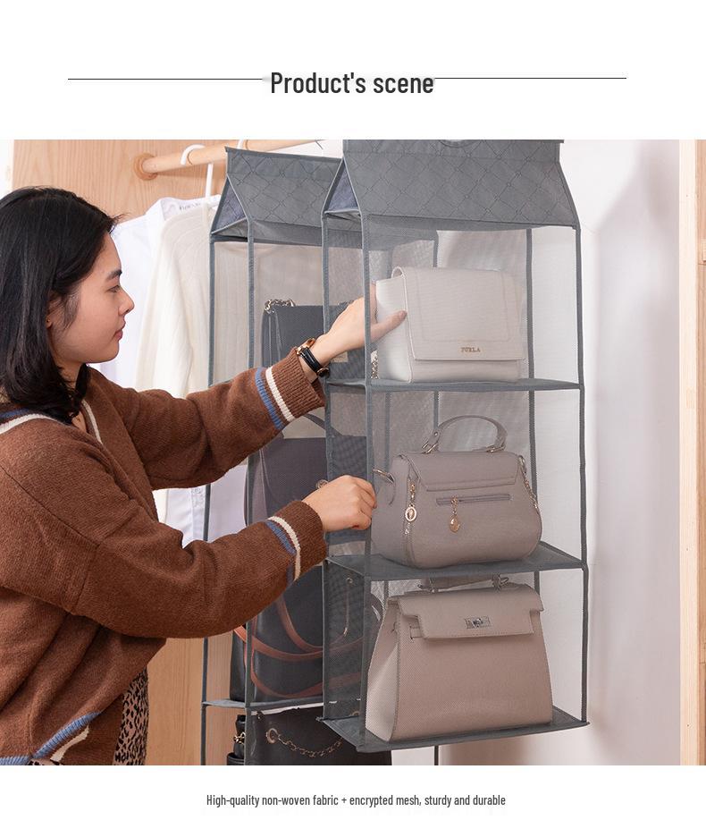 Wiszący materiałowy organizer do szafy - Pyłoszczelny wieszak do przechowywania