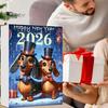 Calendario del Conto alla Rovescia per le Feste Calendari dell'Avvento Bassotto 2026, 24 Giorni Ciondolo Acrilico 2D Set di Ornamenti Cane Carino di Natale Calendario, da Collezione