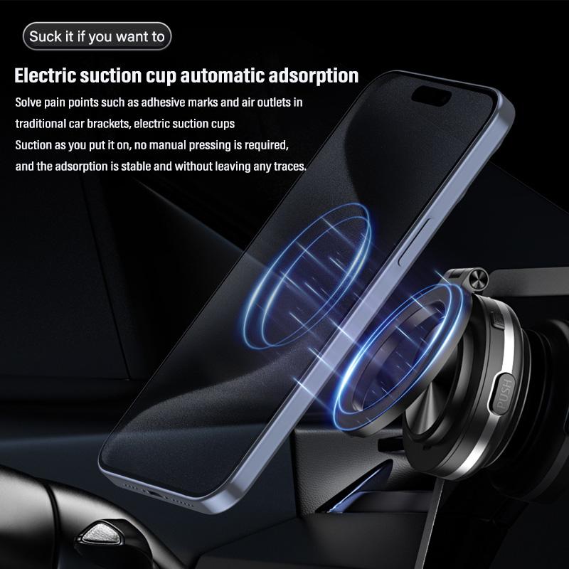 Powerful Suction Cup Dashboard Magnetic Phone Holder for Car Compatible with MagSafe Car Mount Windshield Magnetic Car Holder