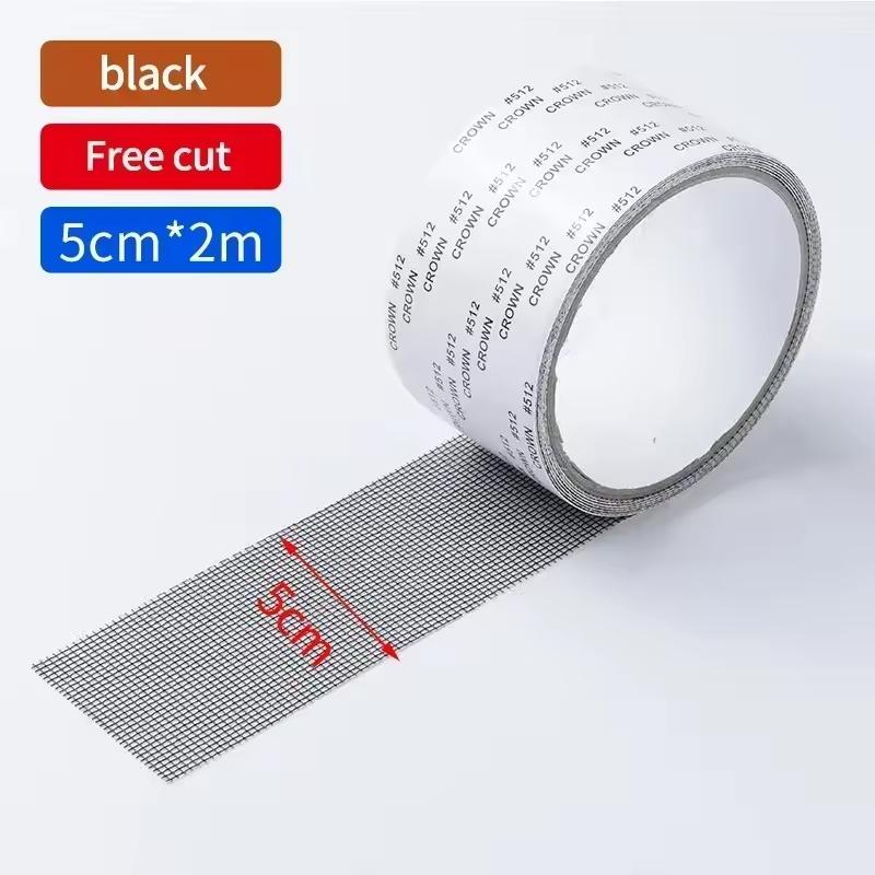 1 Roll Window Screen Repair Tape Self Adhesive Mesh Tape Door Window Net Broken Holes Repairing Fix Patch Anti Insect Mosquito