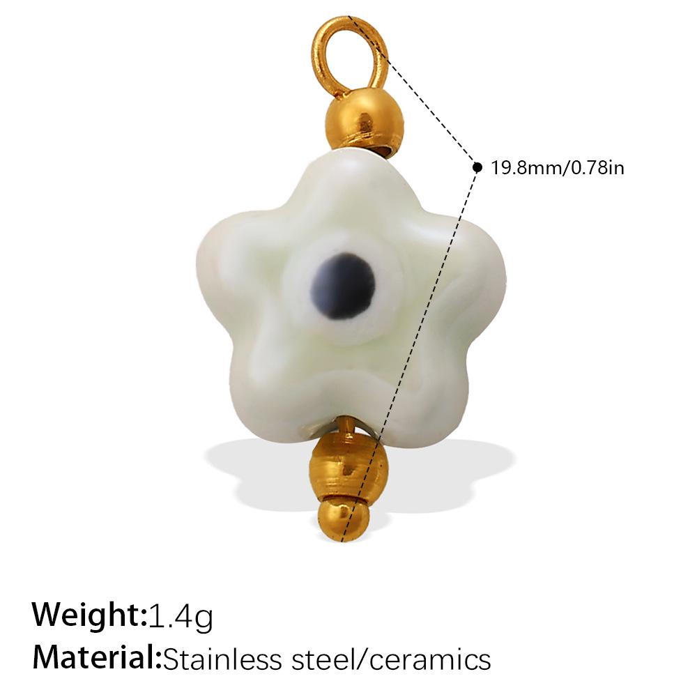 Hexagonal Flower Ceramic Beads for DIY Bracelet & Necklace Jewelry Making