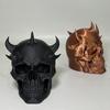 Trailer Dust Cover Horned Demon Skull Tow Cover Heavy-Duty 3D Printed One-Piece Molded Tow Bar Cap Matte Texture Trailer Accessory
