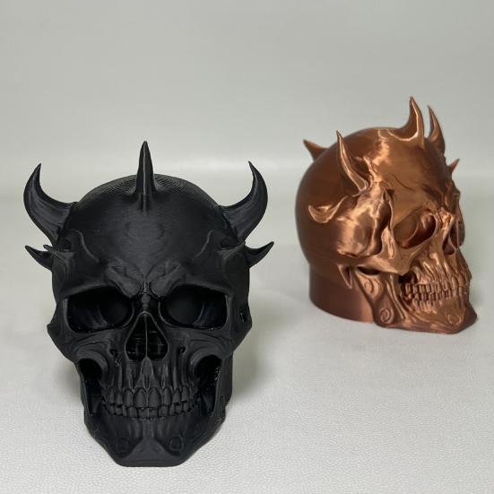Trailer Dust Cover Horned Demon Skull Tow Cover Heavy-Duty 3D Printed One-Piece Molded Tow Bar Cap Matte Texture Trailer Accessory