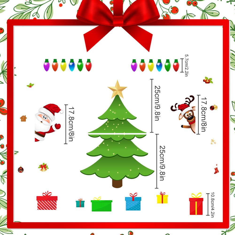 Christmas Tree Refrigerator Stickers Reusable Funny Fridge Ornaments Holiday Stickers Christmas Decorations for Garage Home Car