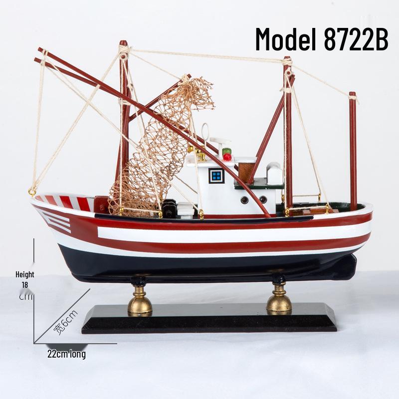 Handmade Wooden Sailboat Model - Smooth Sailing Decorative Craft Boat Birthday Gift