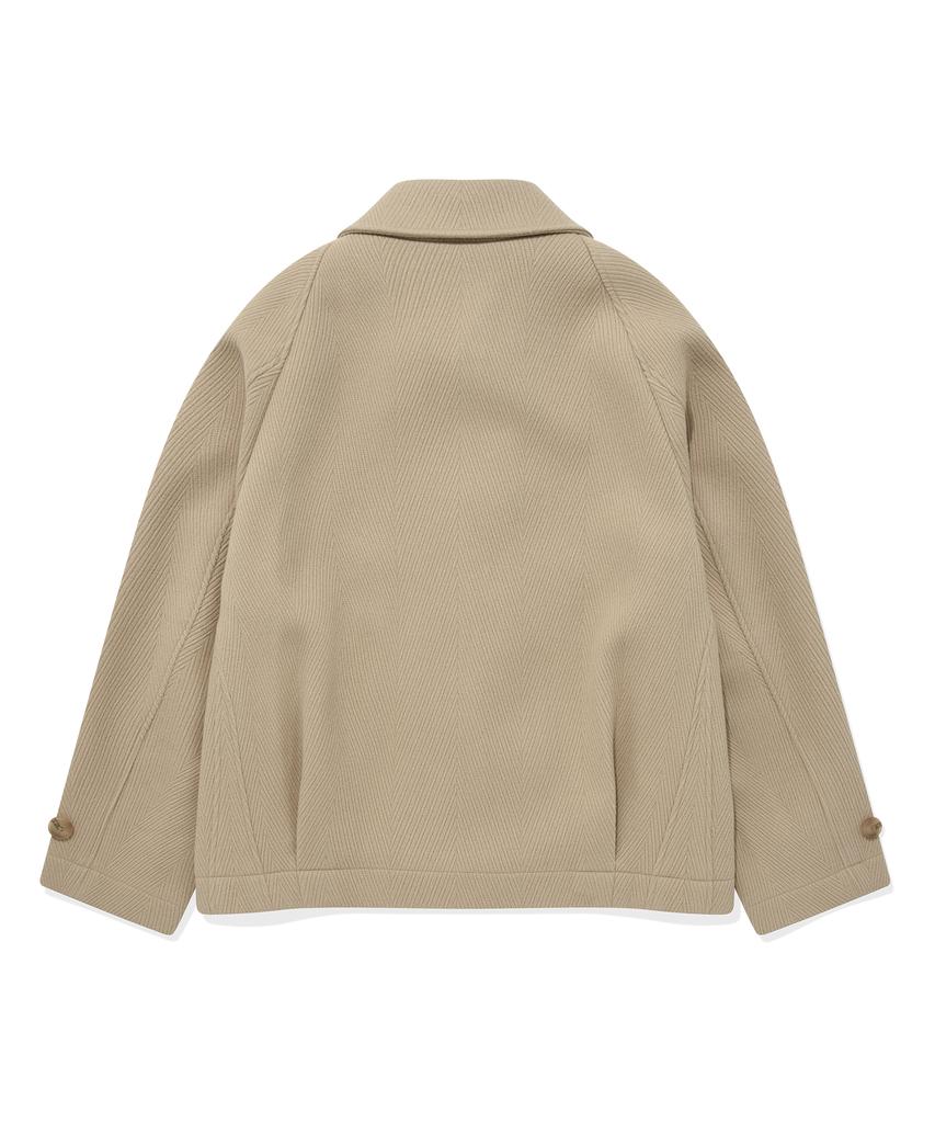 Covernat Wool Half Mac Coat Beige