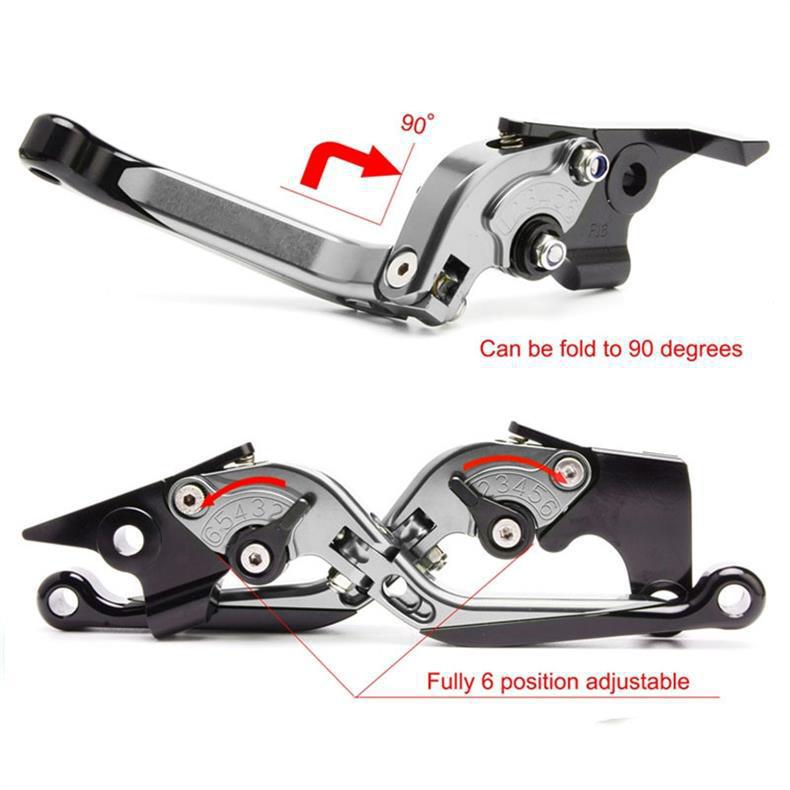 Compatible with Yamaha FZS150V2/V3, FZR150V2 for Modification: Folding Brake, Clutch, and Handbrake Levers.