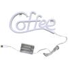 Coffee Letter Neon Sign Lamp Creative Shape Battery-Powered Flicker Free Low-Power Consumption LED Neon Light