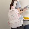 Cute Gingham Polka Dot School Backpack with Bow Detail Lace Trim Lightweight Zipper Daypack for Teen Girls Travel