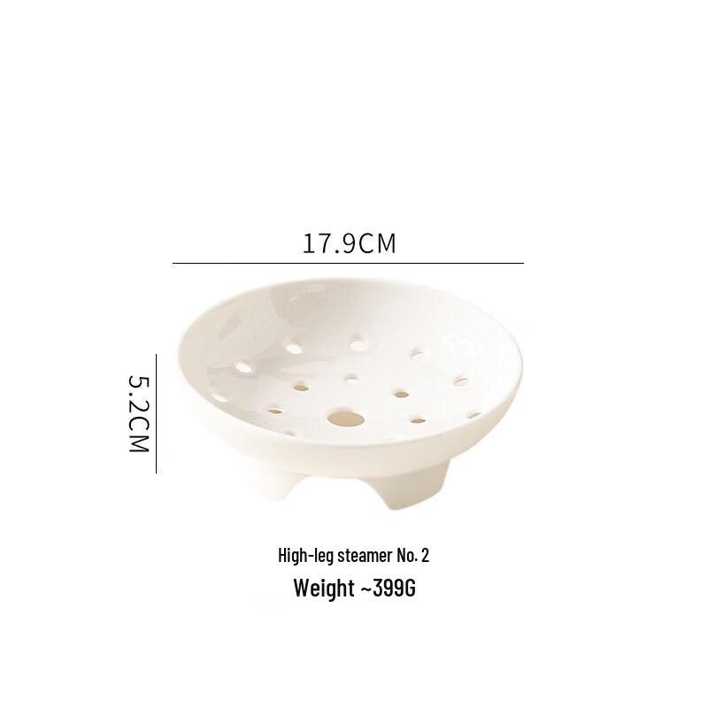 Ceramic High-Foot Steaming Plate