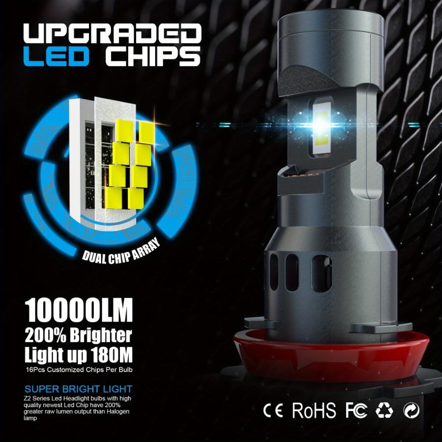1pair(2pcs)H11 LED headlight With cooling fan H17 fog driving light for car Super bright 70W 3570SMD Waterproof 6000K