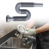 Flexible Drain Hose Sink Waste Water Pipe Kitchen Sink Drain Pipe Side Exit Kitchen Sink Drain Tube