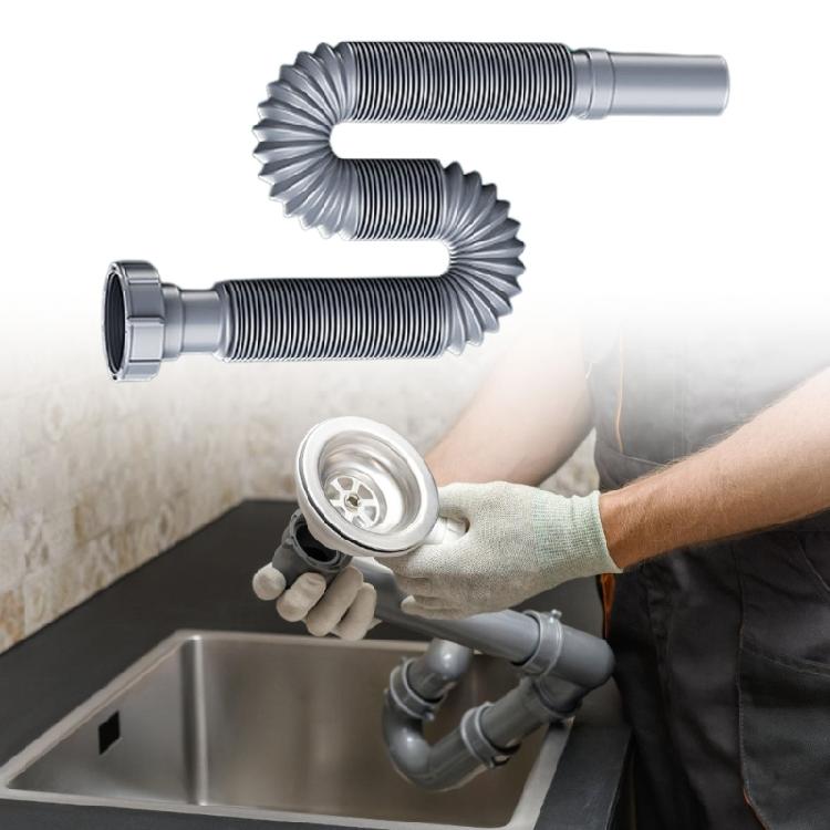 Flexible Drain Hose Sink Waste Water Pipe Kitchen Sink Drain Pipe Side Exit Kitchen Sink Drain Tube