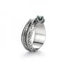Adjustable Open Snake Ring Men Women Vintage Green Zircon Geometric Animal Jewelry Retro Style