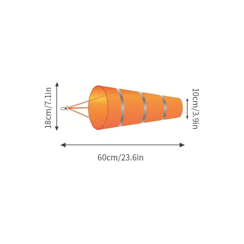 60/80/100cm Manica a Vento Bandierina del Vento Antigraffio Antivento fluorescente Riflettente sacca per manica a vento bandierina del vento vento vento diretto