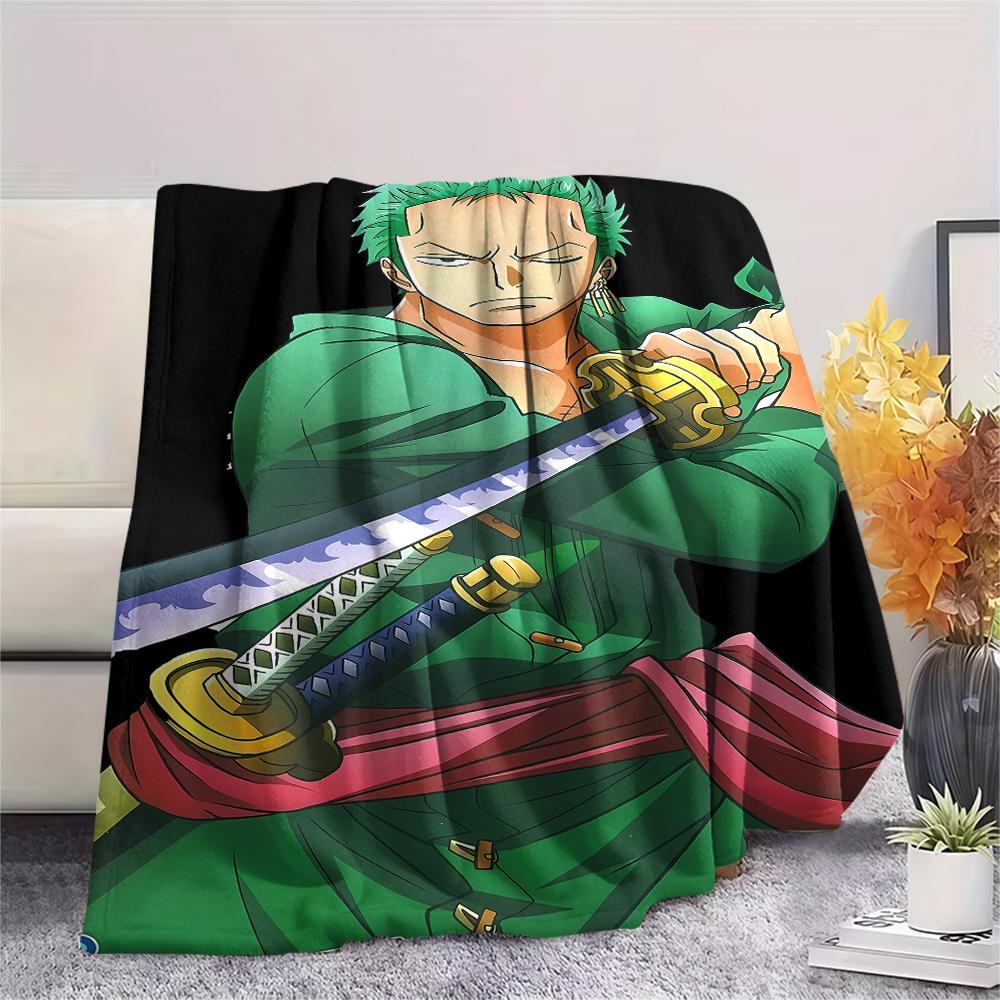 One Piece Character Print Flannel Blanket,High Quality Comfortable for All Seasons,Home Decor,Warmth and Comfort,Perfect for Christmas Gifts