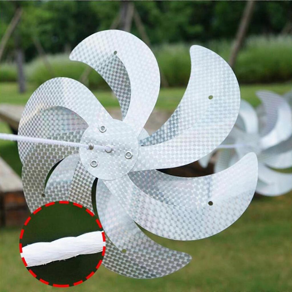 8x Bird Repellent Pinwheels Reflective Pin Wheel Garden Bird Repellent