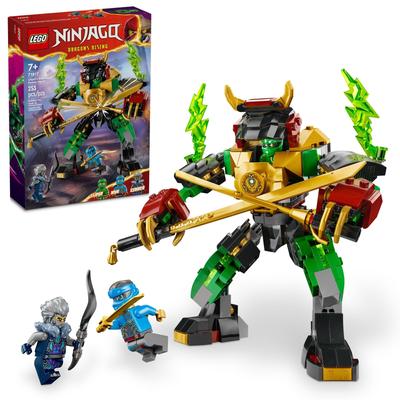 LEGO Ninjago Lloyd Elemental Power Mech Přizpůsobitelná bojová hračka se 3 akčními figurkami Ninja Sada dobrodružných her pro chlapce a dívky Ninja dárek pro