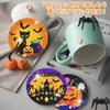 Diamond Art Halloween Coasters, Set of 8, Popular Diamond Art Kit, Coasters, Diamond Beads, DIY Kit, Beginner's, Halloween Decoration, Gift for Kids