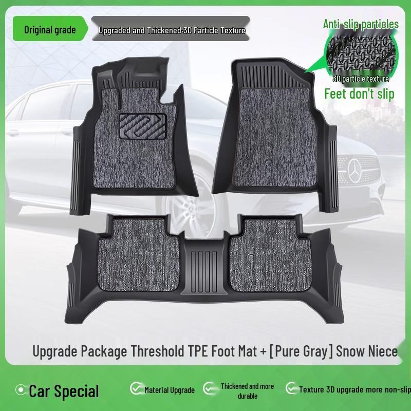 Waterproof TPE Car Floor Mats for Pentium B30 (2016-2018), One-Piece Molded with Door Sill Coverage