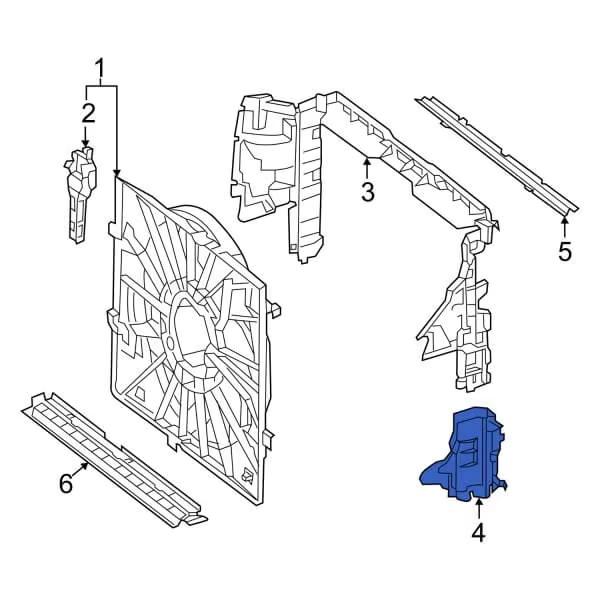 Mercedes-Benz W222 Car Air Duct Fan for Lower Bumper Cooling (2225054730, 2225054630)