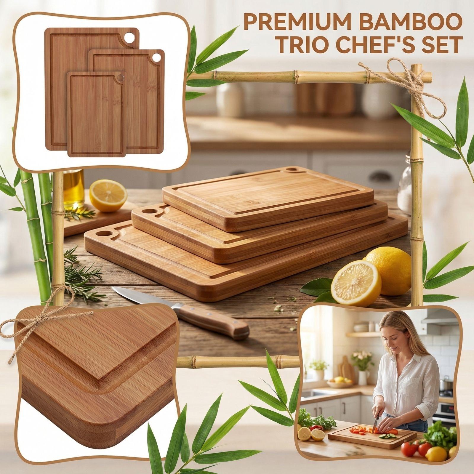Carbonized  Cutting Board Three Piece Set One Size коричневый