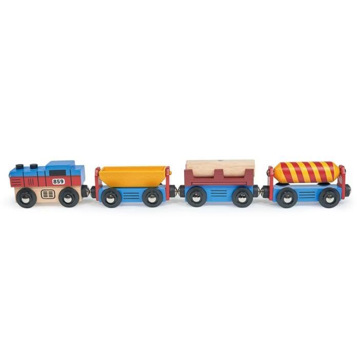 Jouet - MENTARI - TRAIN EN BOIS CARGO - Design Industriel - Mixte - 3 ans