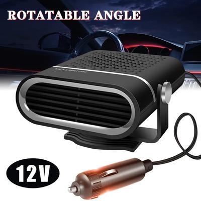 Riscaldatore portatile multifunzione 2 in 1 per auto 12V/24V Sbrinatore e sbrinatore per finestrini auto 360° regolabile riscaldamento rapido sbrinatore e disappannante