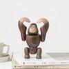 Nordische Holz King Kong Puppen Gorilla Figuren Hängender Affe Heimdeko Zubehör Braune Handwerkskunst Schmuckstück Mann Geschenke