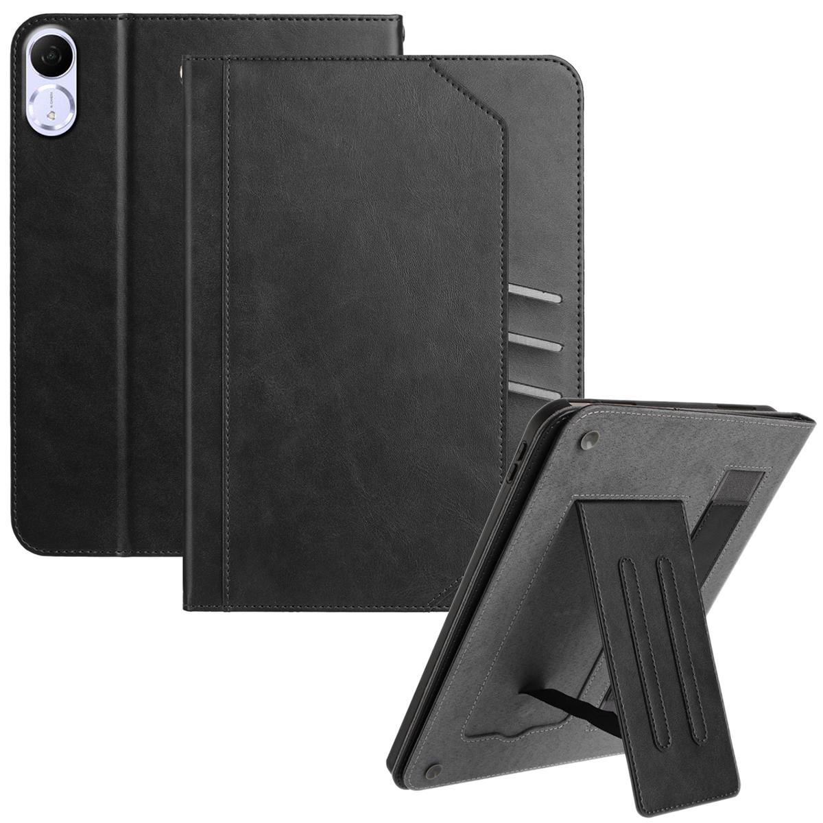 

For Honor Pad V9/Tablet GT Stand Case Auto Wake/Sleep PU Leather Tablet Cover with Wallet/Hand Strap Black