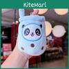 Pelúcia Desenho Animado Panda Coelho Fruta Copo de Chá de Leite Copo de Chá Chaveiro Com Argola de Chaveiro Prateada Para Crianças e Colecionadores