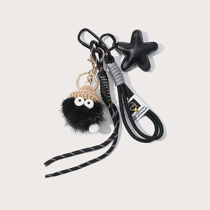 

1pcs Bag Pendant Small Coal Ball Exquisite Keychain Camera Bag Pendant Decoration For Girls Cute Fashion Funny Simple Pendant