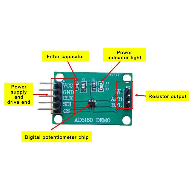 AD5160 Digital Potentiometer Module RoHS Compliant 5K 10K 50K 100K for Commercial Electronic Equipment Production