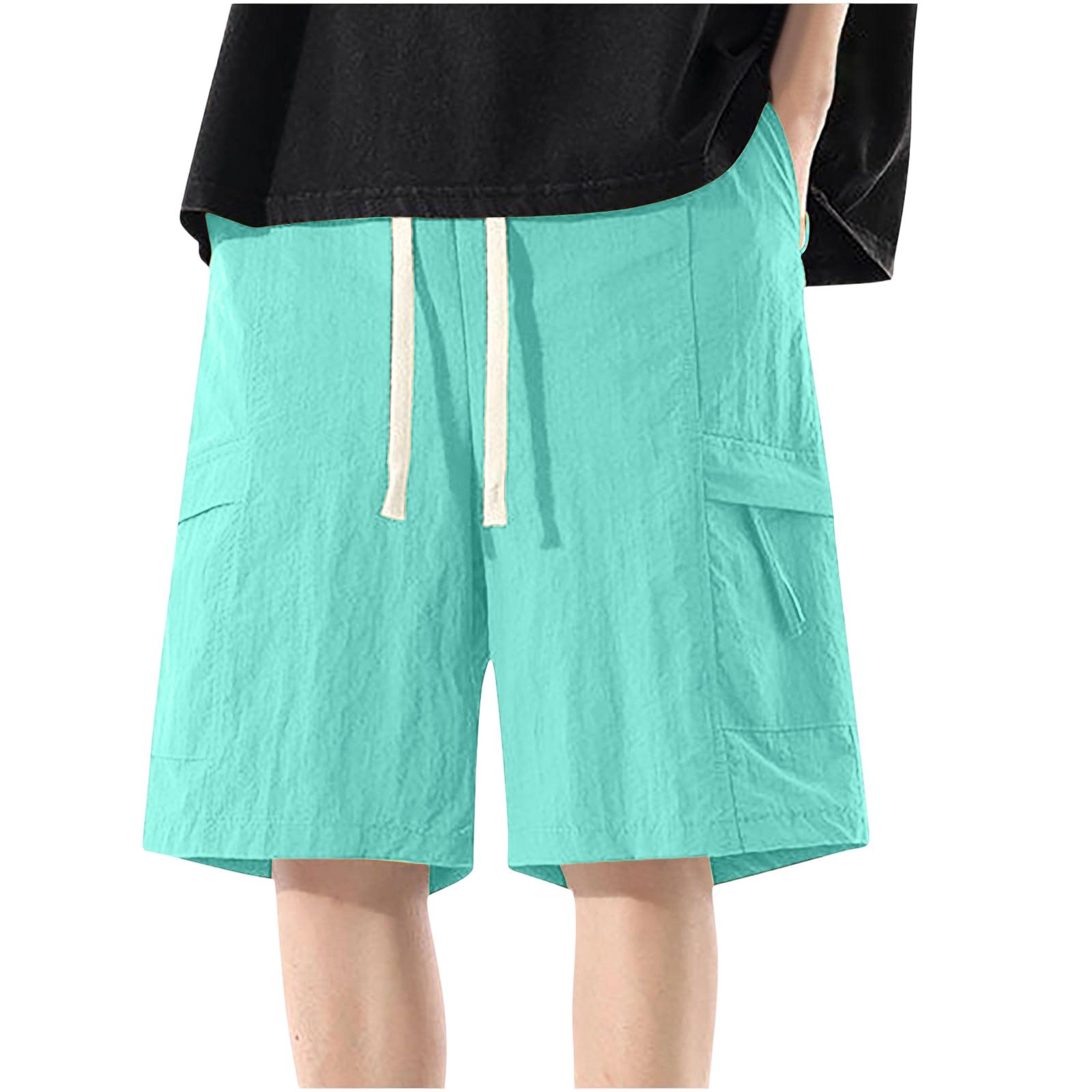 

Men s Breathable Loose Fit Cargo Shorts, Daily Casual 5-Inch Bottoms XL небо синє кольору