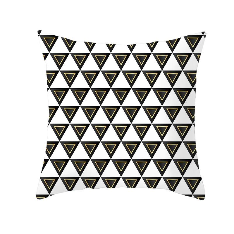 Black and White Geometric Decorative Pillowcases Living Room Office Home Pillowcases Car Ornaments