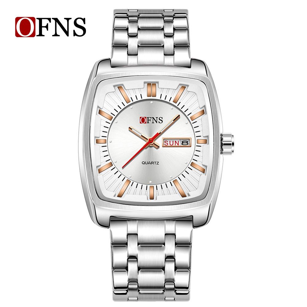 Luxury Men Watch Classic Red Green Dial Men's Quartz Wristwatch Sliver Calendar Male Reloj Stainless Steel Man Clock