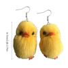 Lovely Dangle Earrings Sweet Cute Yellow Duck Pendant Drop Earrings Statement Jewelry Fashion Small Hoop Earrings