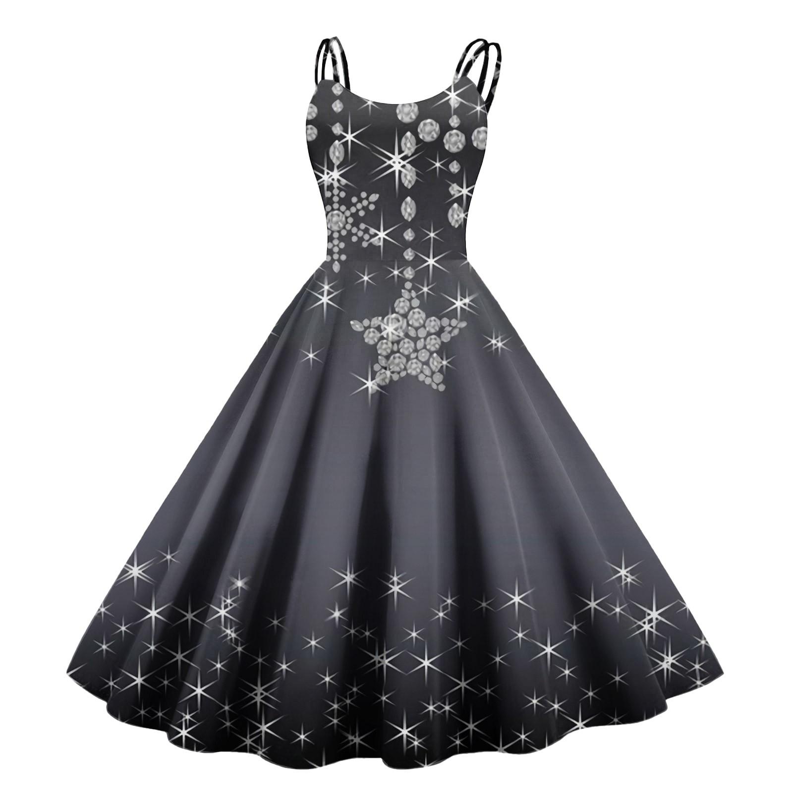 

Женское модное рождественское печатное сексуальное коктейльное платье без бретелек в готическом стиле в стиле панк-винтаж M