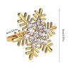 Pack of 6 Napkin Rings Christmas Snowflake Napkins Holder Metallic Napkin Buckle Sophisticated Plating Accessories