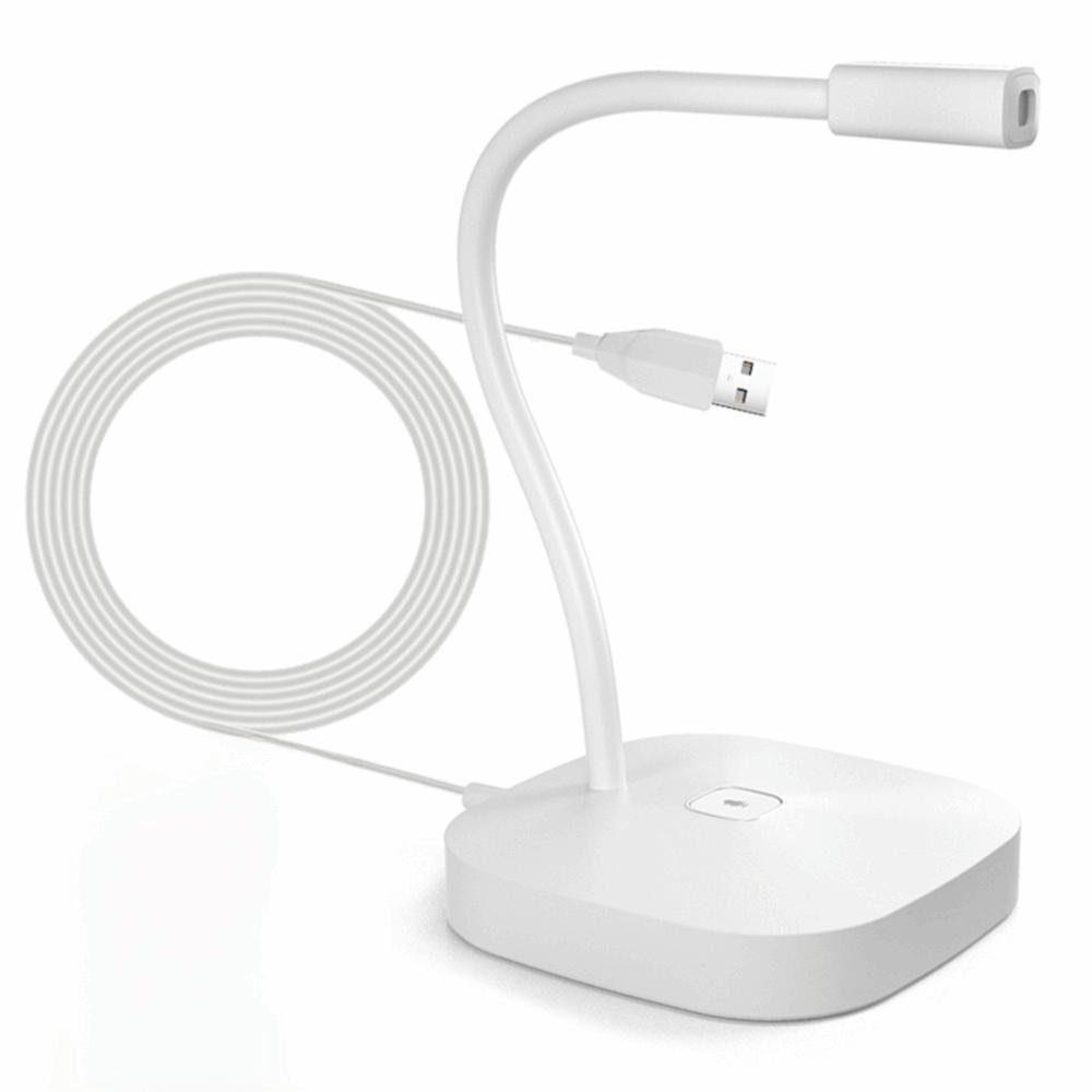 Adjustable Neck Wired Microphone 360 Degrees Omnidirectional Desktop Computer Mic Streaming Use