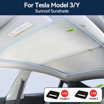 Voor Tesla Model 3 Model Y Zonnescherm IJsdoek Zonneklep Zonnescherm voor Auto Voor Achter Glazen Dak Zonnedak Dakraam