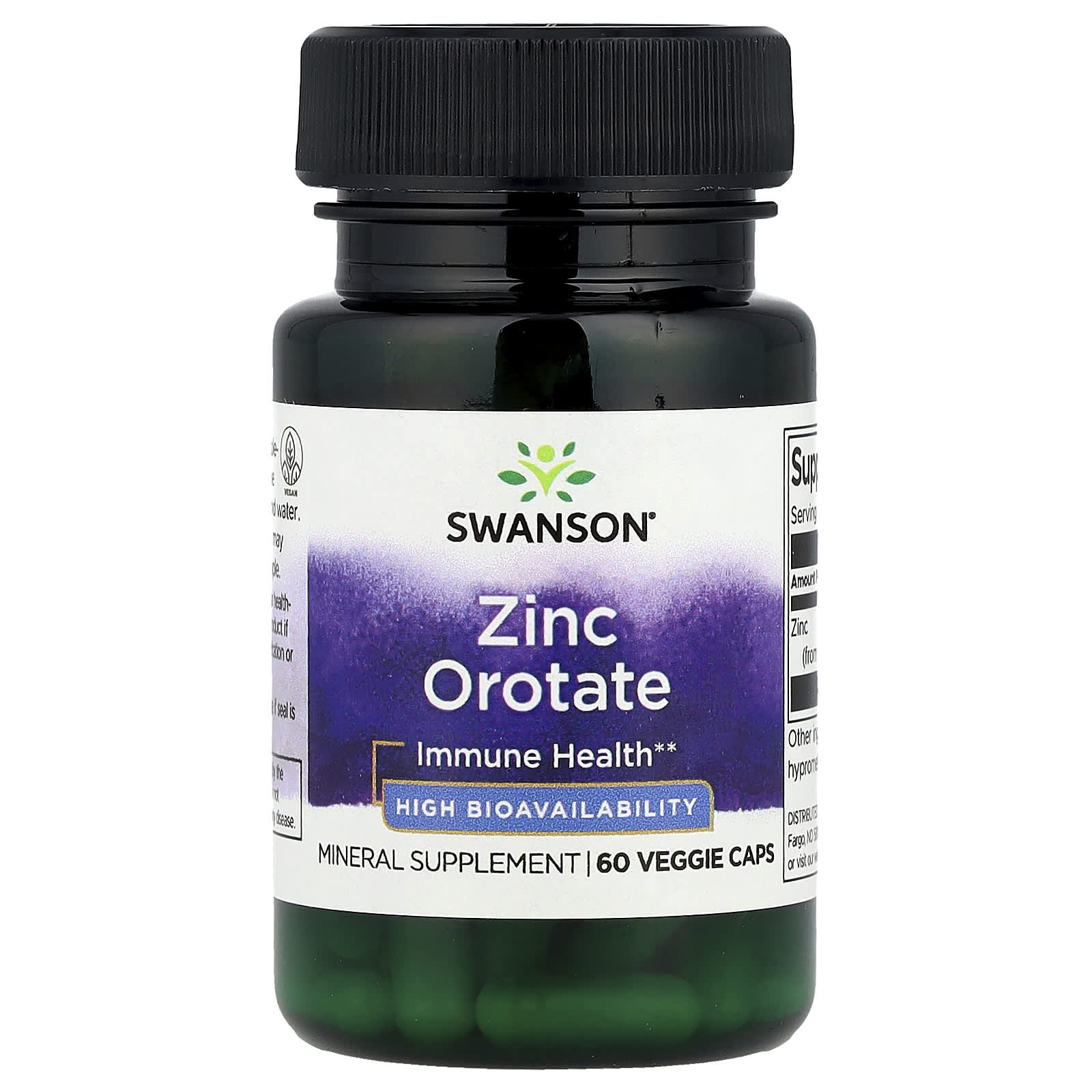 

Zinc Orotate, Veggie Capsules 60 (10Mg per tablet)