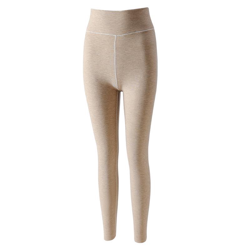 Women's High-Waisted Warm Slimming Seamless Pants for Autumn and Winter