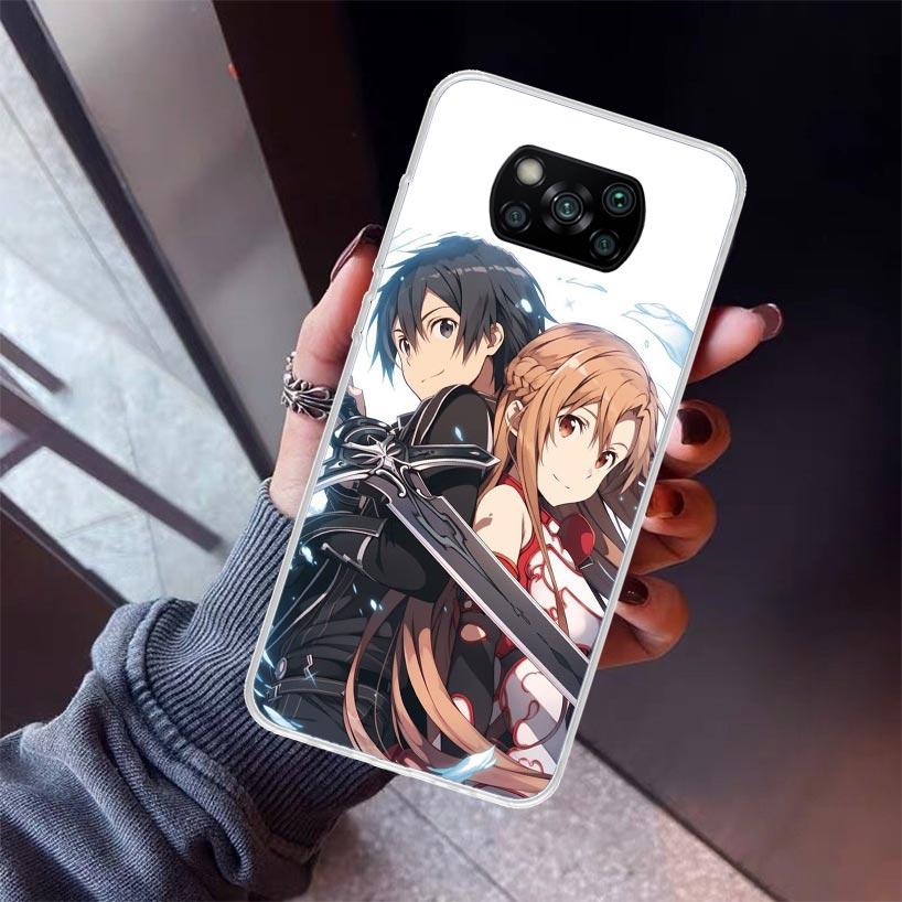 Anime Sword Art Online SAO Phone Case For Xiaomi Poco X5 X6 X7 Pro F7 Ultra M7 Redmi 15C 15 13C 13 12C 12 10 10C 10A 9 9C 9T 9A