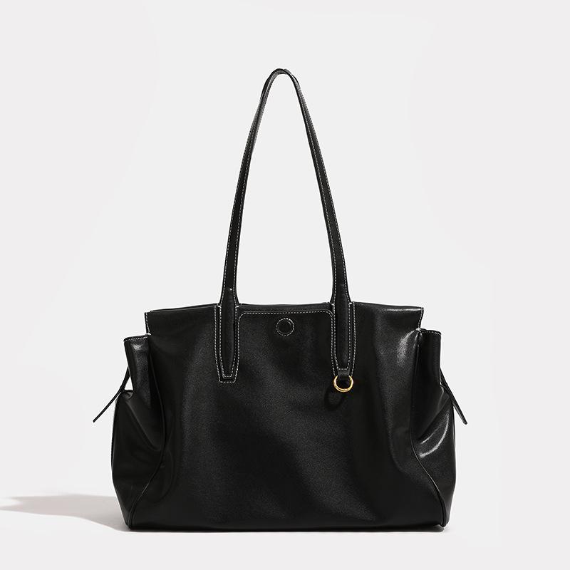 

Ретро сумки-тоут женские из синтетической кожи женские большие дорожные сумки на одно плечо (30cm<Max Length<50cm) чёрный