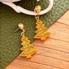 Christmas Cartoon Gingerbread Man Resin Earrings for Women Girls Cute Cookies House Xmas Tree Pendant Earring New Year Jewelry