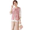 Elegant Spring National Style Two-Piece Vest Set for Mother's Day - Chic Middle-Aged & Elderly Women's Fashion