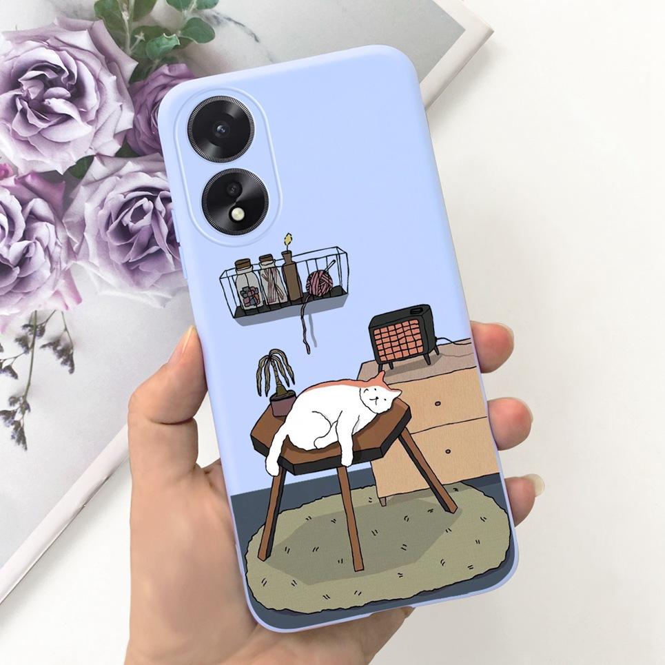 For OPPO A17 A17K Phone Case Flower Astronaut  Soft Silicone Matte Cover For Coque OPPOA17 OPPOA17K A 17 17K Fundas Shockproof