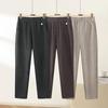 Women's Autumn/Winter High-Waist Wool Blend Straight Leg Casual Pants