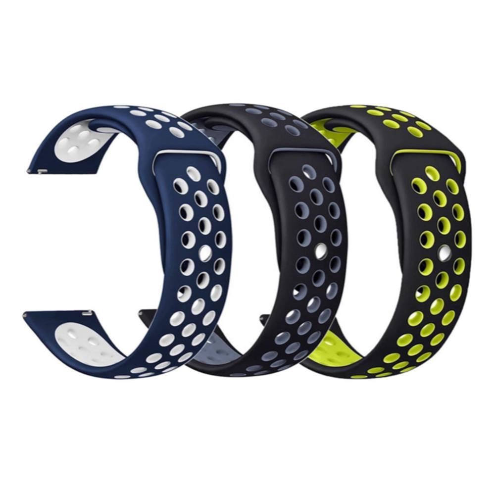 "Two-Color Silicone Strap for Huawei GT3, Samsung S4, Huami GT2pro, Honor Magic2, Xiaomi Watches"